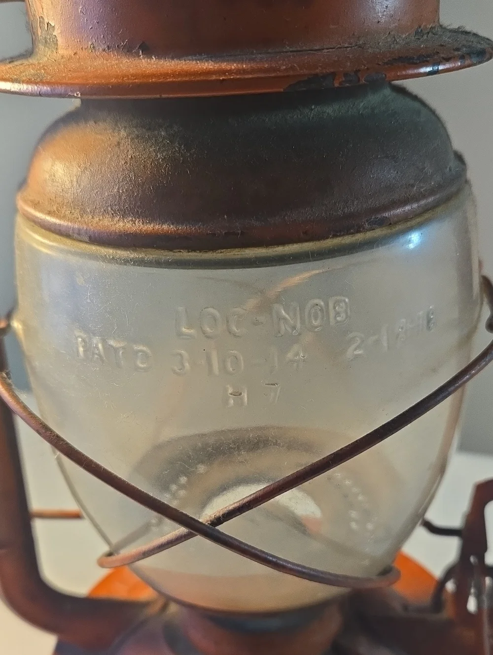 Vintage Orange Oil Lantern - Home Accents